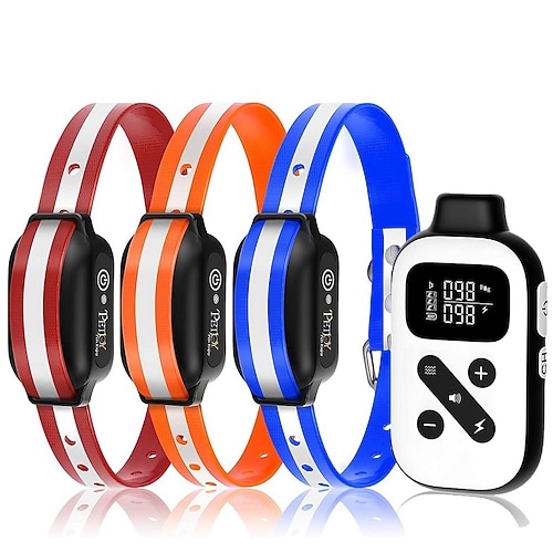 Hundetraining Anti-Bellen Halsband Schockhalsband Anti-Bark-Gerät Clicker Schockhalsband für Hunde mit Fernbedienung Hund Multi-Funktional Elektrisch Hunde Katzen Haustiere Wasserdicht Trainer Anti