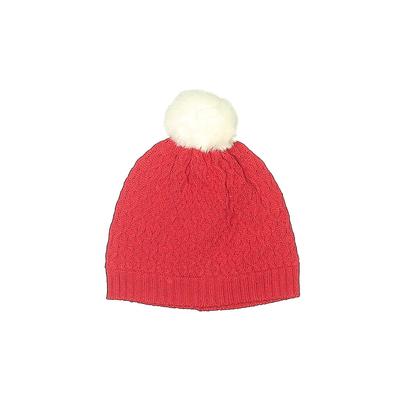 Janie and Jack Beanie Hat: Red Print Accessories - Kids Girl's Size 4