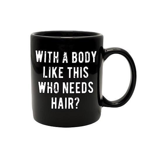 Lustige Kerl-Tassen mit einem Körper wie meinem, der Haare braucht, Keramik-Kaffeetasse – 325 ml – ideale lustige Kaffeetasse für Frauen und Männer – urkomische Kaffeetasse mit witzigen Sprüchen