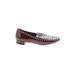Halogen Flats: Smoking Flat Chunky Heel Casual Burgundy Shoes - Women's Size 6 - Almond Toe
