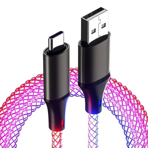 1 Packung USB-C-Kabel 66 W 3,3 Fuß USB-A auf USB-C USB-C zu USB-C USB A auf Lightning / Mikro / USB C 3 A Schnellladen Langlebig 3 in 1 Für Samsung Xiaomi Huawei Handy-Zubehör Image