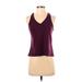 Athleta Active Tank Top: Burgundy Solid Activewear - Women's Size X-Small Petite