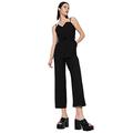 Trendyol Damen Women Plain Belted Detailed Woven Jumpsuit Overall, Black, 60