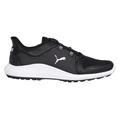 NEW Mens Puma Ignite Fasten8 DISC Golf Shoes Black / Silver / White Sz 8 M