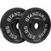 Steel Olympic Plates 25lb Pair - Olympic Standard Premium Coated 2x 25 Pound Weights