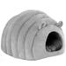 ZPAQI Pet Burrow House Shaped Cat House Bed Cushions Closed Kitty Nest