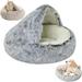 Cozy Cocoon pet bed olvys dog bed cozy cocoon pet bed for dogs olvys cozy cocoon dog bed winter pet plush bed (Grey long plush 40*40cm)