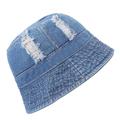 Per uomo Cappelli da pescatore Cappello da sole Nero Blu Jeans Strappato Streetwear Moda Informale Esterno Giornaliero Abbigliamento per il tempo libero Liscio Crema solare Leggero Asciugatura rapida