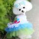 New Summer Dog Clothes Princess Dress Teddy Bears Two legged Clothes Mesh Lace Bunny Skirt