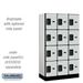 Salsbury 12 in. x 5 ft. x 18 in. 3 Wide Four Tier Designer Wood Locker - Gray