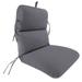 Jordan Manufacturing Sunbrella 45 x 22 Canvas Charcoal Solid Rectangular Outdoor Chair Cushion with Ties and Hanger Loop