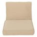 Afuera Living Outdoor Water Resistant Fabric Club Chair Cushions in Tan