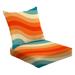 2-Piece Deep Seating Cushion Set Groovy retro abstract art aesthetic for stories Pastel summer Outdoor Chair Solid Rectangle Patio Cushion Set