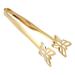 Stainless Steel Food Tongs Food Grade Safe Thickened Hollow Out Buffet Serving Tongs for Kitchen Buffet BBQ Party Butterfly Tongs Gold