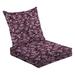 2-Piece Deep Seating Cushion Set Ajrakh Pattern block print Pattern batik print Background Outdoor Chair Solid Rectangle Patio Cushion Set