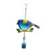 WEMDBD 1PC Outdoor Hummingbird Decor with Bell Wind Chimes Wind Bell Wind Catcher Memorial Wind Chimes Decor Painted Hummingbird Rust-proof Metal Wind Chime Hanging Room Decoration