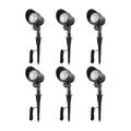 LEONLITE Low Voltage LED AIF4 Landscape Spotlight 12V AC/DC Die-cast Aluminum Low Voltage Garden Lights CRI90+ Waterproof for Outdoor Yard Bush Lighting Bronze 3000K Warm White Pack of 6