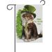 GZHJMY Garden Flag Decorative St Patrick Owl with Green Hat and Gold Coin On Hand Double Sided Printing Fade Proof for Outdoor Courtyards Garden (28x40 inch St Patrick s Day) Yard Flags