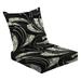 2-Piece Deep Seating Cushion Set Monochrome fabric pattern This fabric texture similar to occasion Outdoor Chair Solid Rectangle Patio Cushion Set