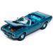 1971 Plymouth Barracuda Convertible Blue Fire Metallic with Blue Interior Mecum Auctions Limited Edition to 2496 pieces Worldwide Hobby Exclusive Series 1/64 Diecast Model Car by Johnny Lightning