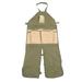 Gardening Apron Green Khaki 600D Oxford Fabric Multiple Pockets Durable Adjustable Buckle Work Apron for Garden