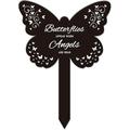Butterfly Angles Garden Stake Memorial Remembrance Plaque Stake for Cemetery Acrylic Grave Stake Waterproof Sympathy Garden Stake