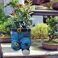 Creative Denim Pants Resin Flower Pot Flower Planting Pots Outdoor Indoor Garden Planters Cute Planters Decorative Resin DIY Flower Pots for Home Lawn Yard Outside Decor