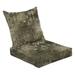 2-Piece Deep Seating Cushion Set art ornamental vintage seamless pattern monochrome beige brown grey Outdoor Chair Solid Rectangle Patio Cushion Set