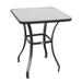 Outsunny 27 Square Outdoor Bistro Table with Tempered Glass Top - Ideal for Garden Dining