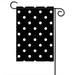 Polka Dot Garden Flag Double Sided Vintage Black White Spot Doodle Polka Dots House Flags Home Decor for Outdoor Lawn Terrace