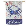 Evergreen Flag Welcome Crab House Suede Flag 43 x 0.3 inches