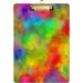 GZHJMY Rainbow Tie Dye Colorful Abstract Art Clipboards for Kids Student Women Men Letter Size Plastic Low Profile Clip 9 x 12.5 in Silver Clip Whiteboard Clipboards