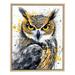 Nawypu Canvas Print Animals Owl Wall Art Bathroom Decor Watercolor Owl Paintings Golden Big Eyes Gold Grey Feather Cute Bird Pictures Poster for Kids Room Bedroom Hotel Home Framed Modern Artwork