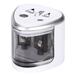 NANDIYNZHI home & kitchen Electric Pencil Sharpener Double Hole Portable Pencil Sharpener Battery operated Silverï¼ˆClearanceï¼‰