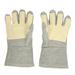 1 Pair Heat Resistant Gloves Separate Fingers Hot Proof Mitts Tool for Working Welding