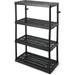 4 Shelf Fixed Height Ventilated Heavy Duty Storage Unit 18 x 36 x 54.5 Organizer System for Home Garage Basement & Laundry Black