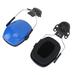 Helmet Ear Muff Noise Reduction Earmuff Hearing Protection Sound Blocking Earmuff for Working Woodworking Blue