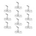 Hole Board Hook 10 Pcs Stainless Steel Pegboard Pegs Iron Display Rack Shelves Metal Coat Hanger