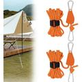 Portable Adjustable Fix Camping Rope Portable Adjustable Fix Tent High Strength Fast Release Pulley Camping Rope for Tent Tarp Camping Rope with Ratchet Pulley