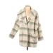 Anthropologie Coat: Mid-Length Ivory Print Jackets & Outerwear - Women's Size X-Small