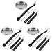 15Pcs Coffee Machine Brush with Spoon Coffee Grinder Brush Coffee Machine Group Head Cleaning Metal Blind Bowl