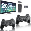 Wireless retro game console nostalgic game stick retro game stick retro game console wireless retro play game stick built-in 9 emulators retro plug and play TV games built-in 20000+ games (64G)