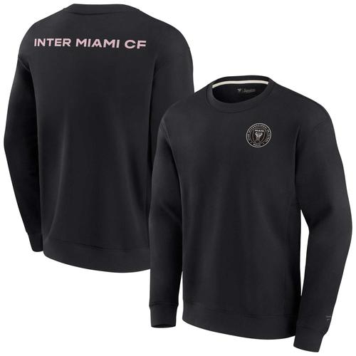 Unisex Fanatics – Schwarzes, superweiches Inter Miami CF-Pullover-Sweatshirt mit Rundhalsausschnitt