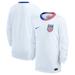 Youth Nike White USWNT 2024 Home Stadium Replica Long Sleeve Jersey