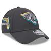 Youth New Era Graphite Jacksonville Jaguars 2024 NFL Draft 9FORTY Adjustable Hat
