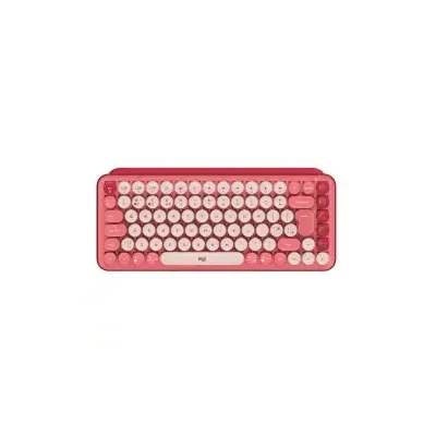 Logitech Pop Keys Tastatur RF Wireless + Bluetooth QWERTY Italienisch Burgund, Pink, Rose