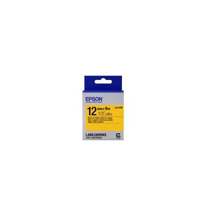Epson Etikettenkassette LK-4YBP - Pastell schwarz auf gelb 12mmx9m