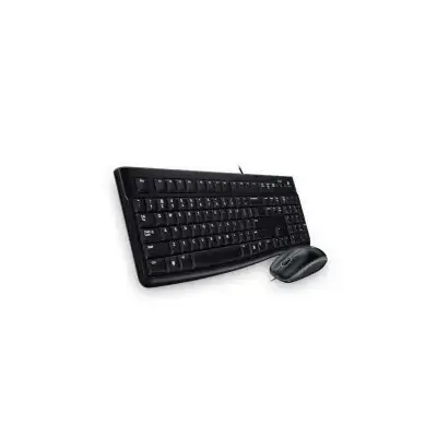 Logitech Desktop MK120 Tastatur Maus enthalten USB Russisch Schwarz