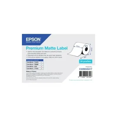 Epson Premium Matte Label Continuous Roll, 51 mm x 35 m