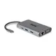 Hamlet HDKC-PD400V laptop-dockingstation & portreplikator Kabelgebunden USB 3.2 Gen 1 (3.1 1) Type-C Grau